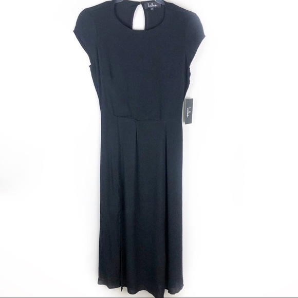 Lulus Dresses & Skirts - NWT Lulus- Capsleeve black long dress maxi with back keyhole slits size: s